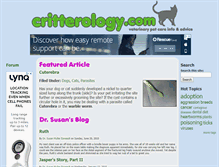 Tablet Screenshot of critterology.com